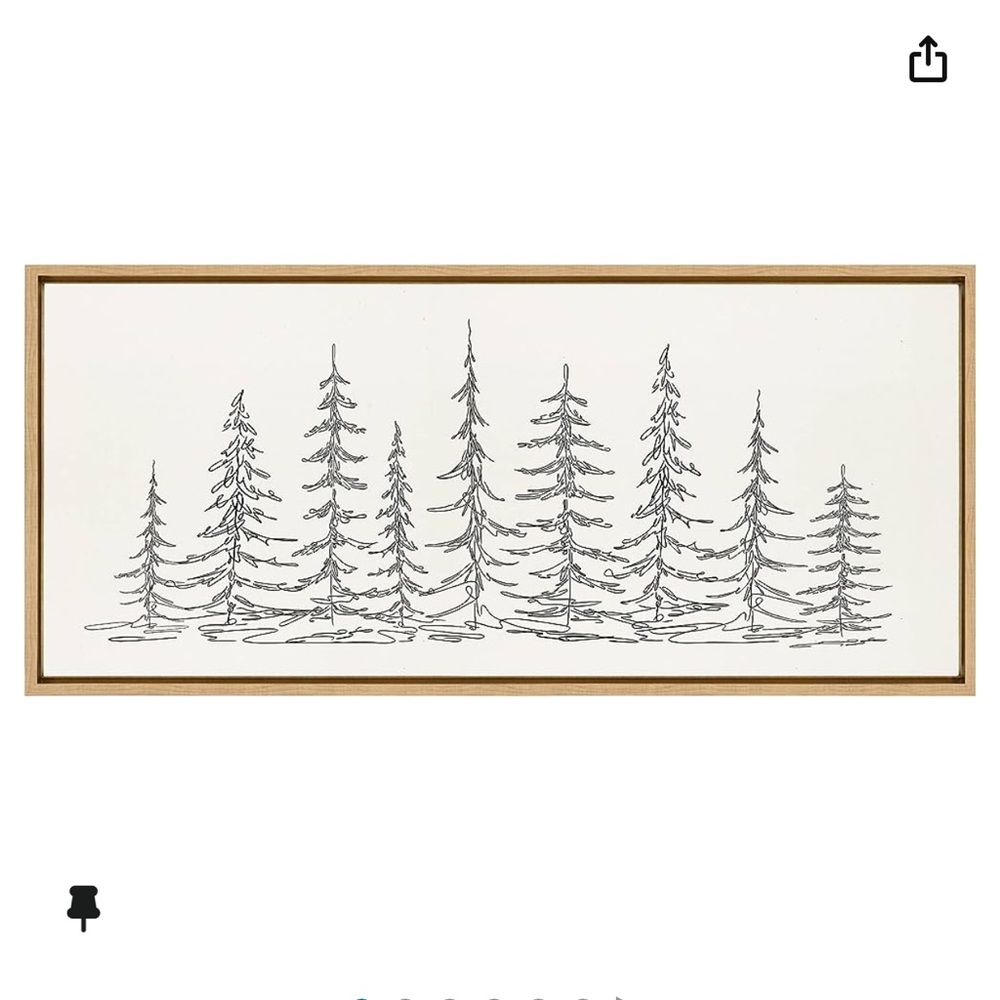 Kate and Laurel Sylvie Minimalist Evergreen Sketch